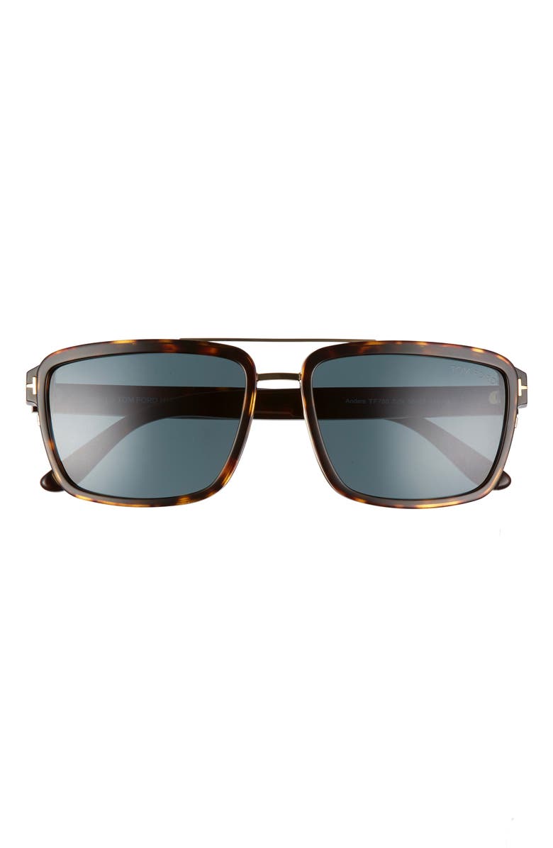 TOM FORD Anders 58mm Navigator Sunglasses, Main, color,
