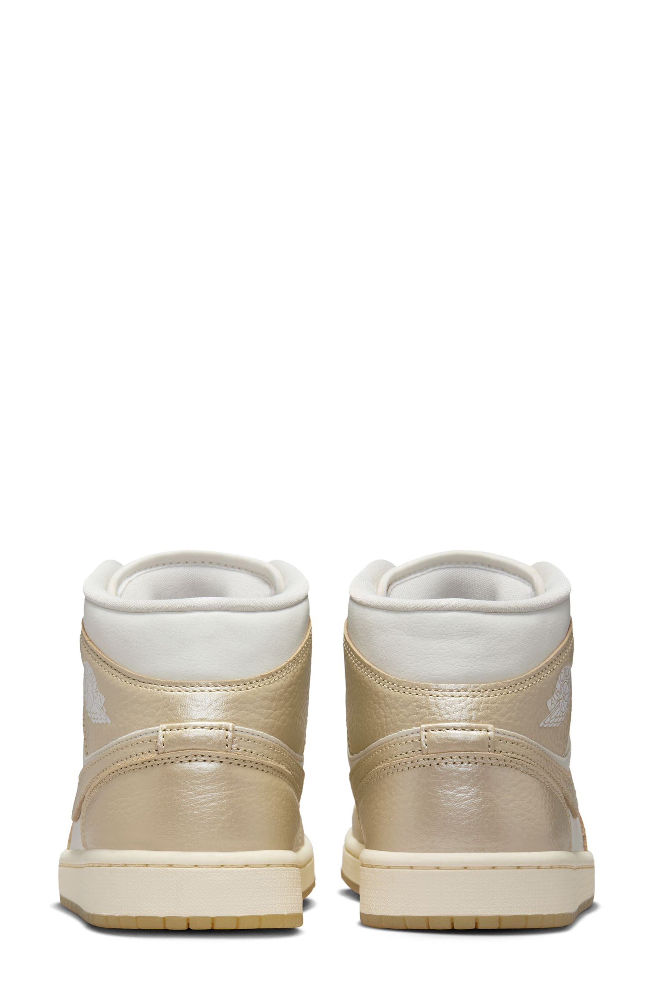 Jordan Air Jordan 1 Mid SE Basketball Sneaker, Alternate, color, Sail/ Team Gold/ Pale Ivory