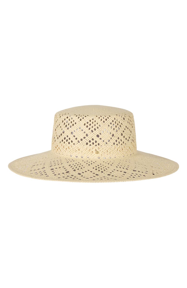 Lauren Ralph Lauren Open Weave Straw Sun Hat, Main, color, Light Tan