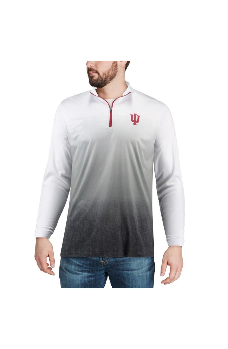 COLOSSEUM Men's Colosseum Gray Indiana Hoosiers Magic Team Logo Quarter-Zip Jacket, Alternate, color, 