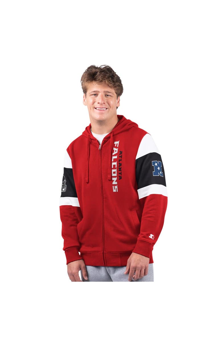 STARTER Men's Starter Red Atlanta Falcons Extreme Full-Zip Hoodie, Main, color, Red