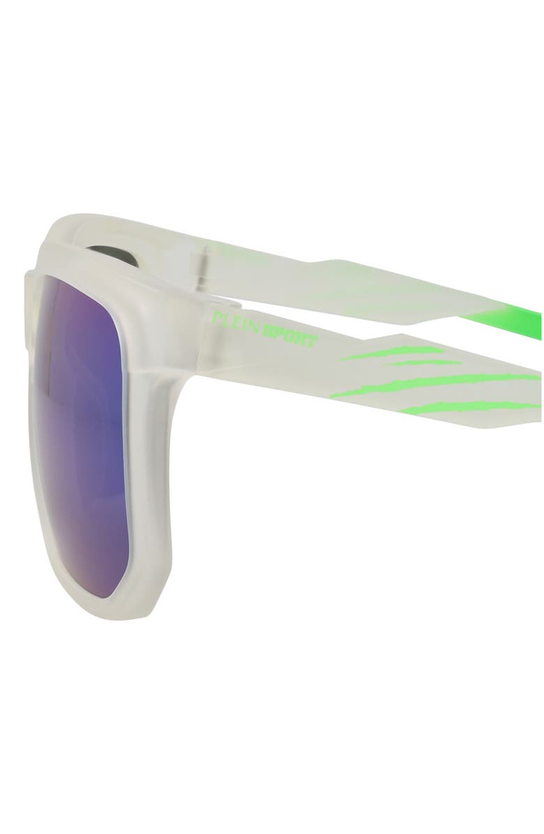 PHILIPP PLEIN Sport 56mm Square Sunglasses, Alternate, color, Crystal Crystal Green