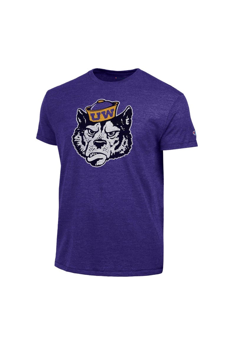 Men's Champion  Purple Washington Huskies Vintage Triumph Tri-Blend T-Shirt, Alternate, color, Purple
