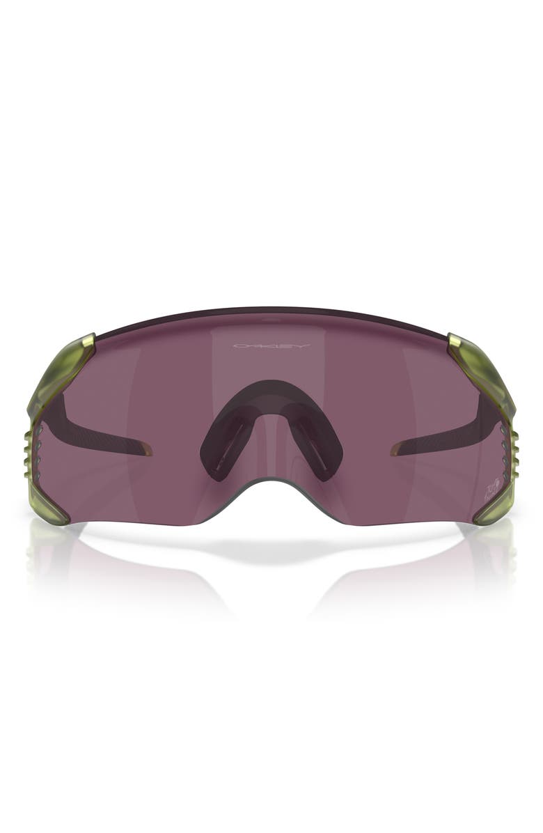 Oakley Gender Inclusive Velo Kato 52mm Rectangle Shield Sunglasses, Alternate, color, Matte Transparent Fern / Prizm