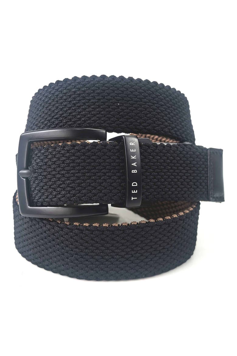 Reversible Web Stretch Belt, Alternate, color, BLACK/ TAN