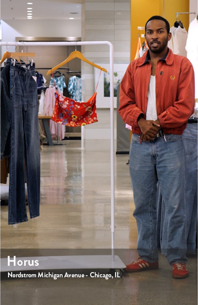 Floral Embroidered Strapless Top, sales video thumbnail