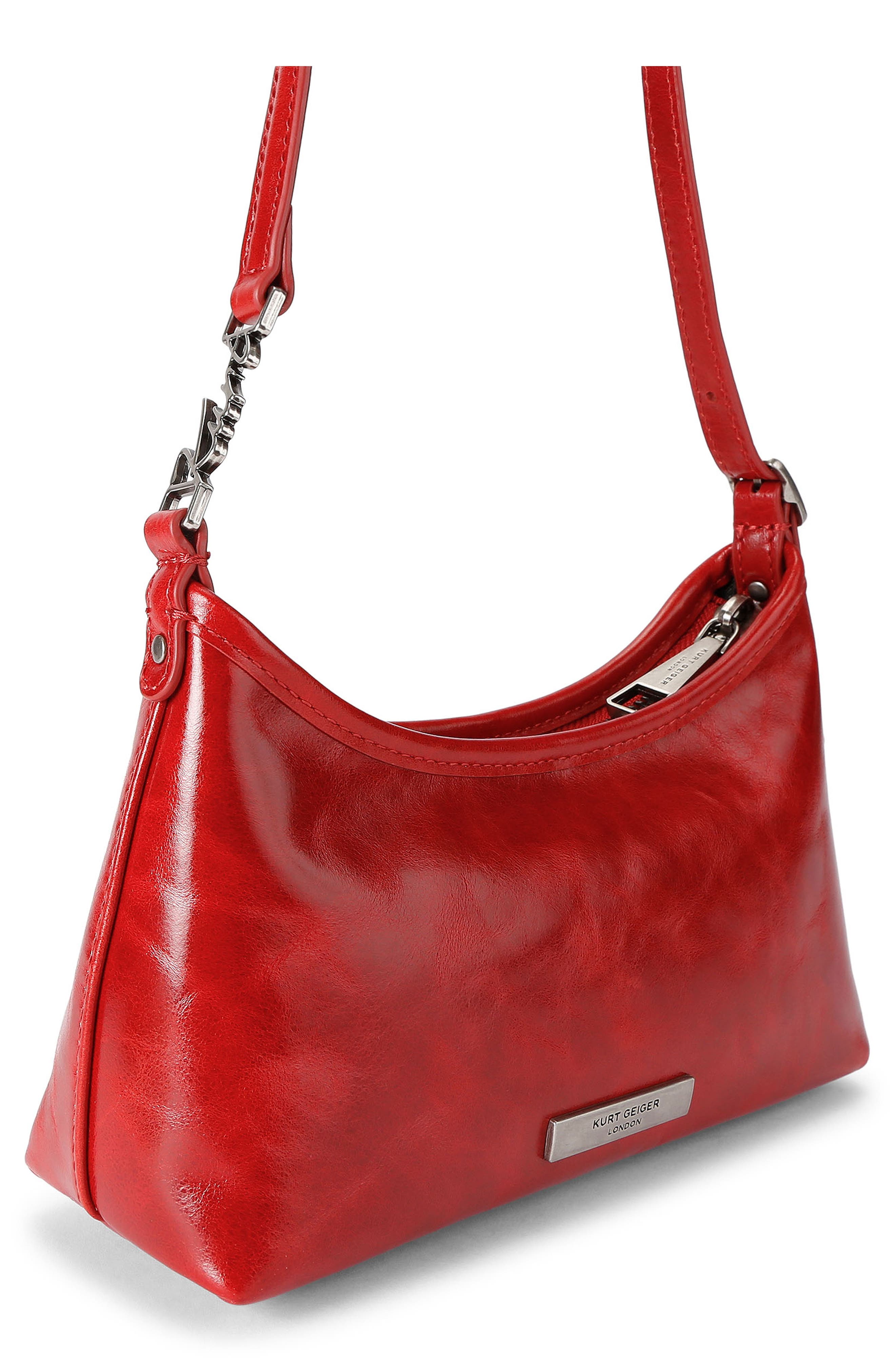 Kurt Sling Leather Shoulder Bag, Alternate, color, RED