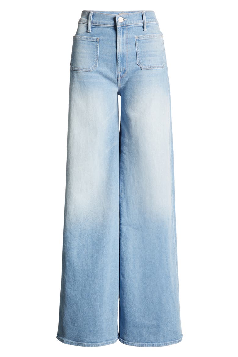 The Patch Pocket Undercover Sneak High Waist Wide Leg Jeans, Alternate, color, FRIENDLY REMINDER
