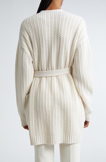 【送料&関税込】Max Mara Ivory Wool Blend Balzac Cardigan Max Mara Balzac Open Front Wool & Cashmere Cardigan | Nordstrom