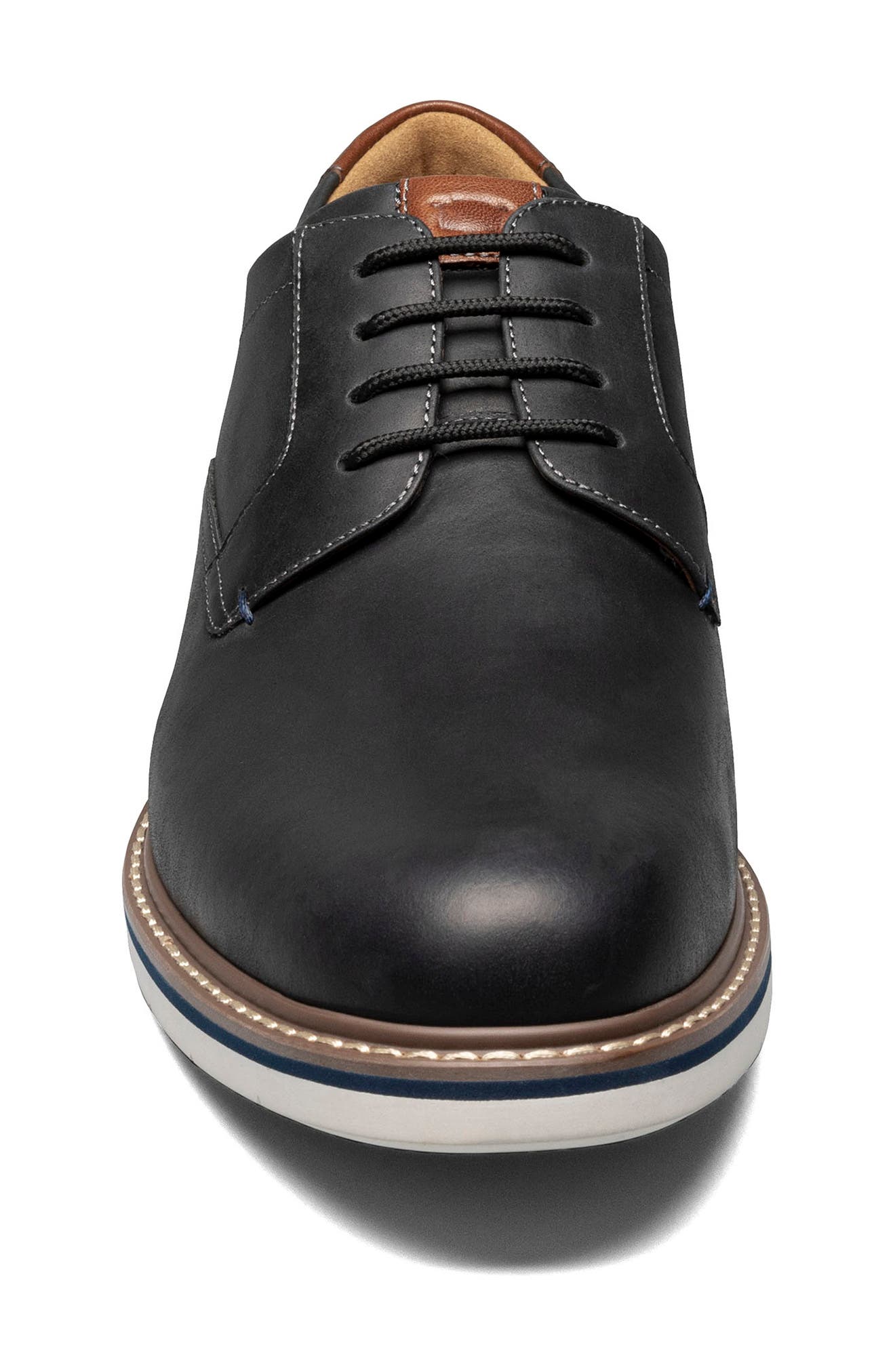 Norfolk Plain Toe Derby, Alternate, color, BLACK/ BLACK