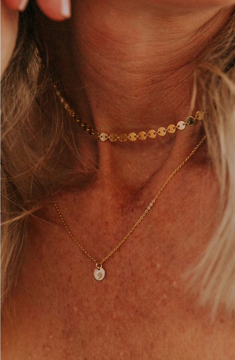 MADE BY MARY February Birth Flower Necklace, Alternate, color, Gold Filled