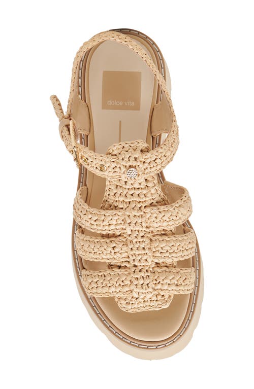 Shop Dolce Vita Latice Strappy Sandal In Light Natural Knit