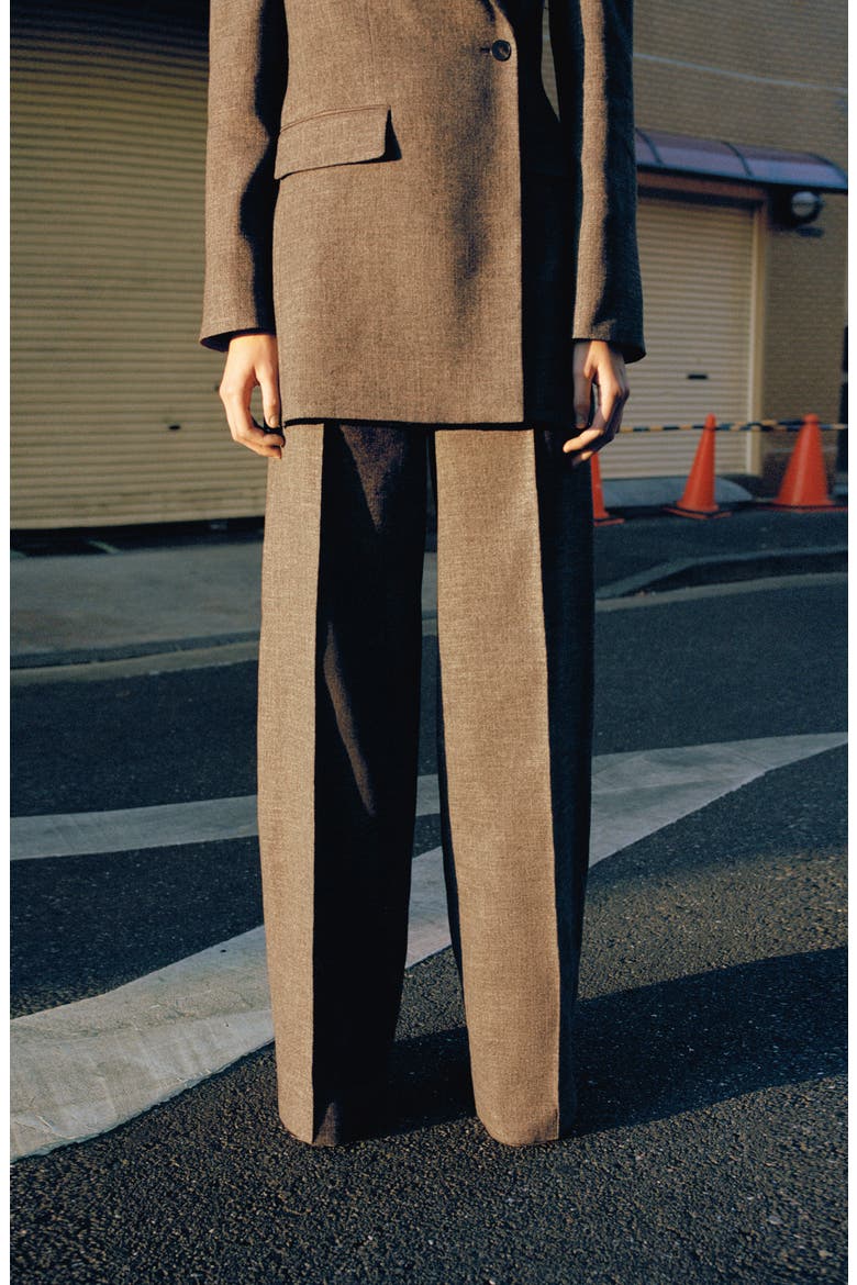 Flecked Suit Pants, Alternate, color, CHOCOLATE