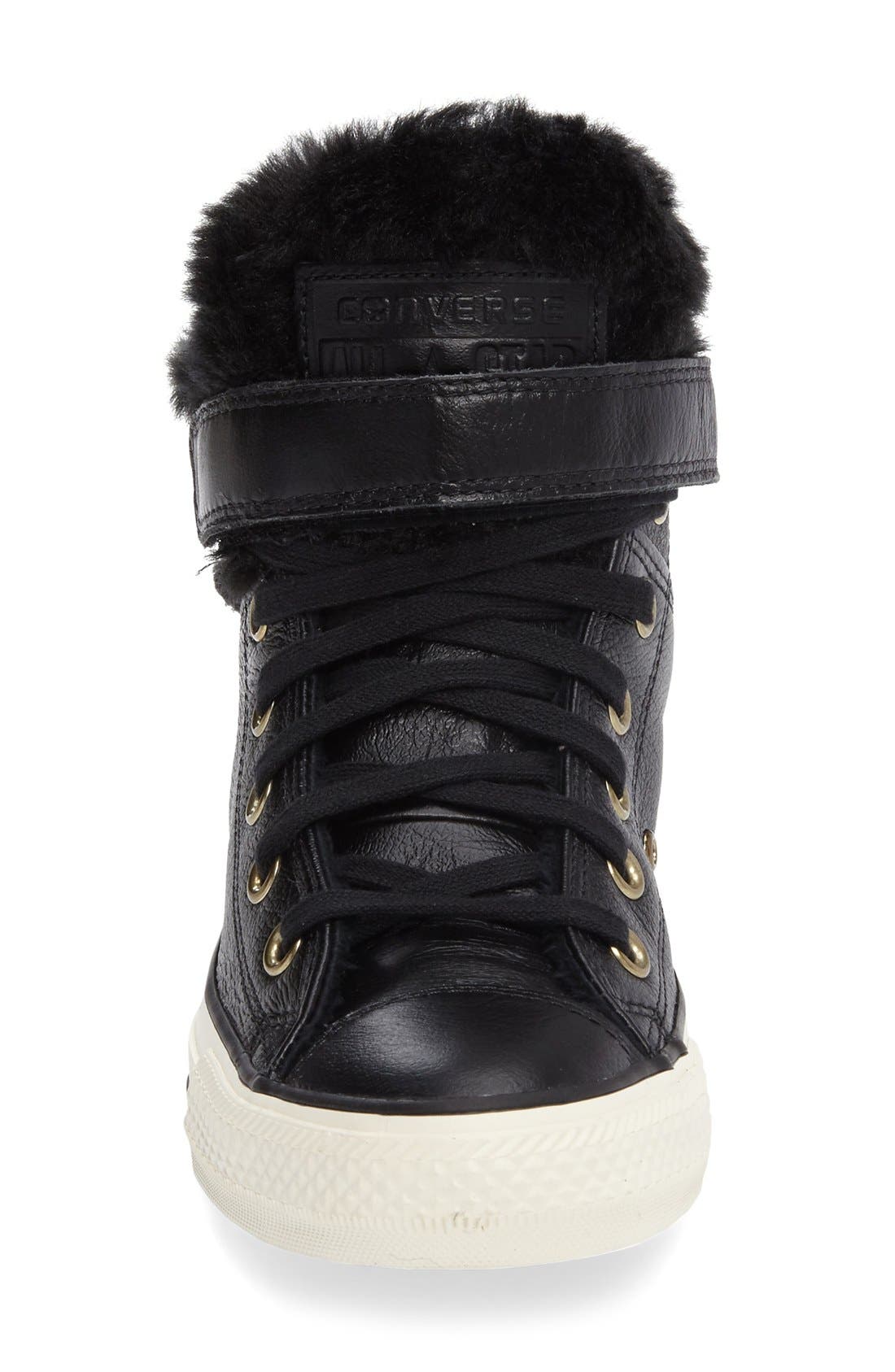 Converse Chuck Taylor<sup>®</sup> All Star<sup>®</sup> Faux Fur High Top Sneaker, Alternate, color, 