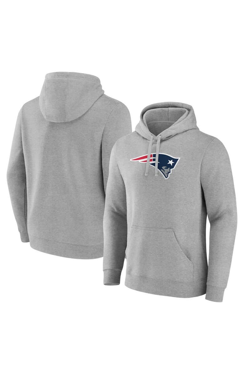 FANATICS Men's Fanatics Heather Gray New England Patriots Deliver Fleece Pullover Hoodie, Main, color, 