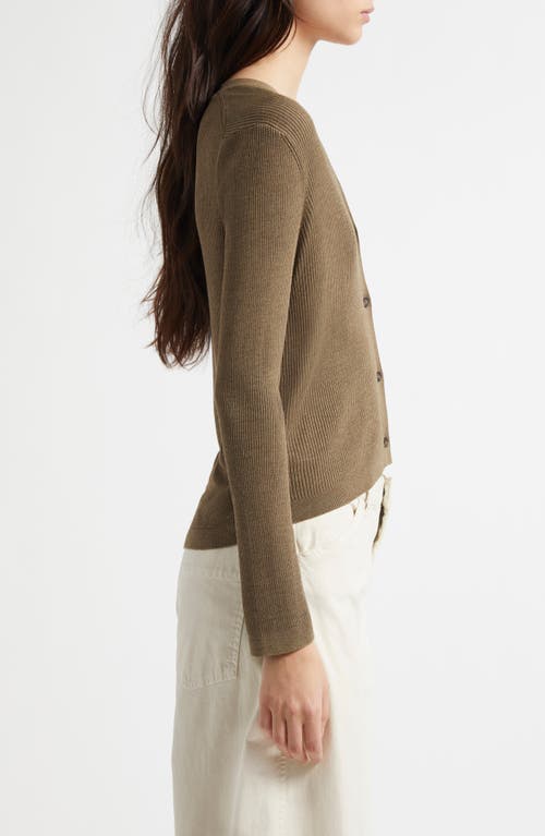 Nili Lotan Nari Silk Cardigan In Military Green