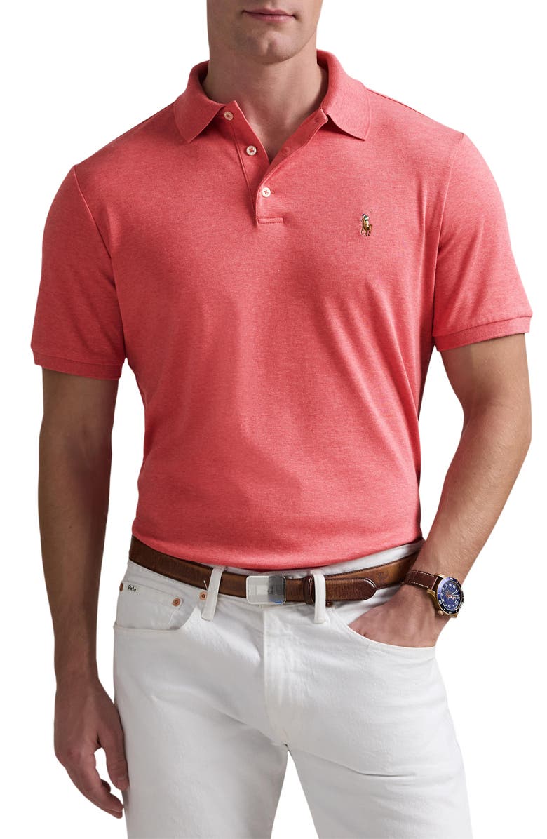 Polo Ralph Lauren Classic Fit Solid Red Cotton Jersey Polo, Main, color,