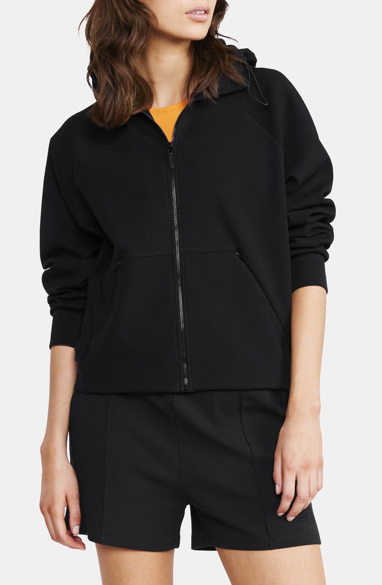 Craft ADV Join Jersey Zip-Up Hoodie, Main, color, Black