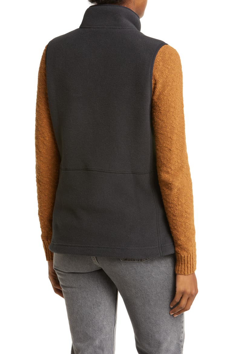 Mountain Recycled Polyester Fleece Vest, Alternate, color, BLACK