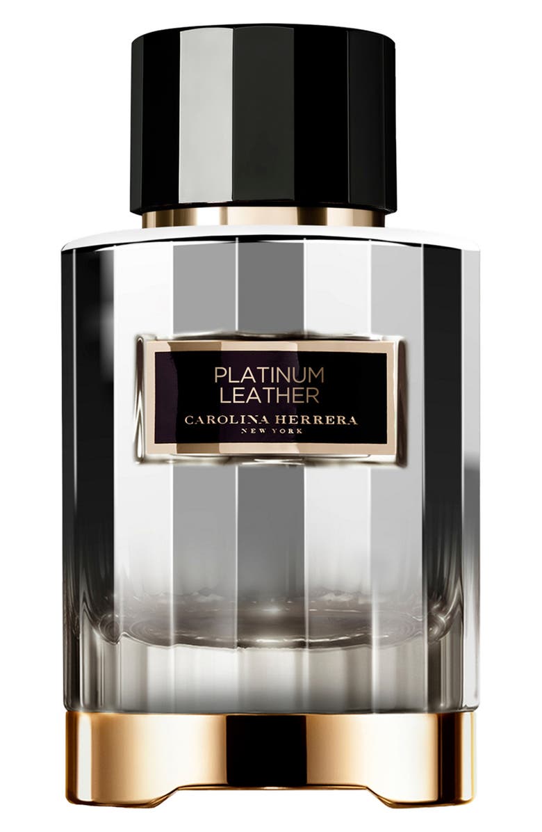 Carolina Herrera Platinum Leather Eau de Parfum, Main, color, 