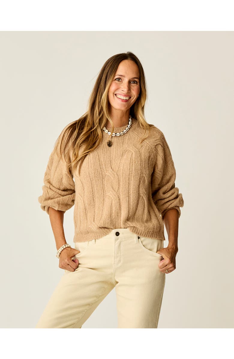 Carve Designs Eloise Wool Sweater, Alternate, color, Camel