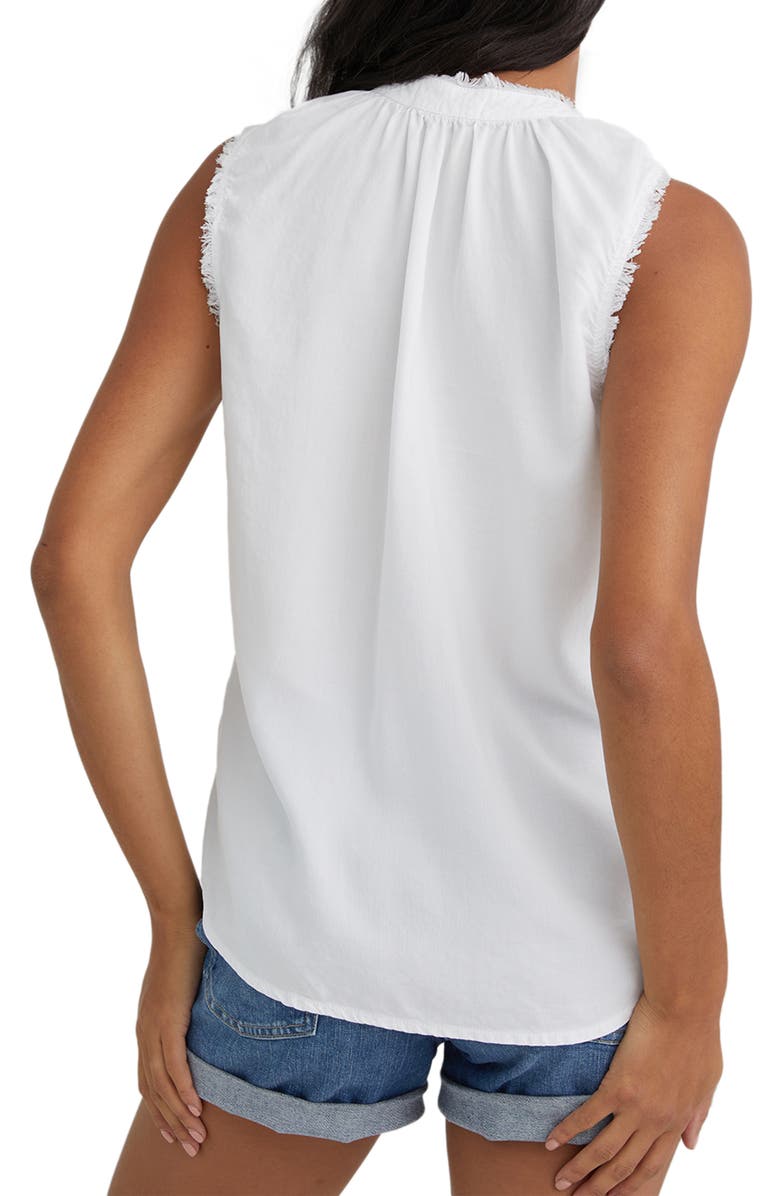 Bella Dahl Frayed Edge Sleeveless Woven Top, Alternate, color, 