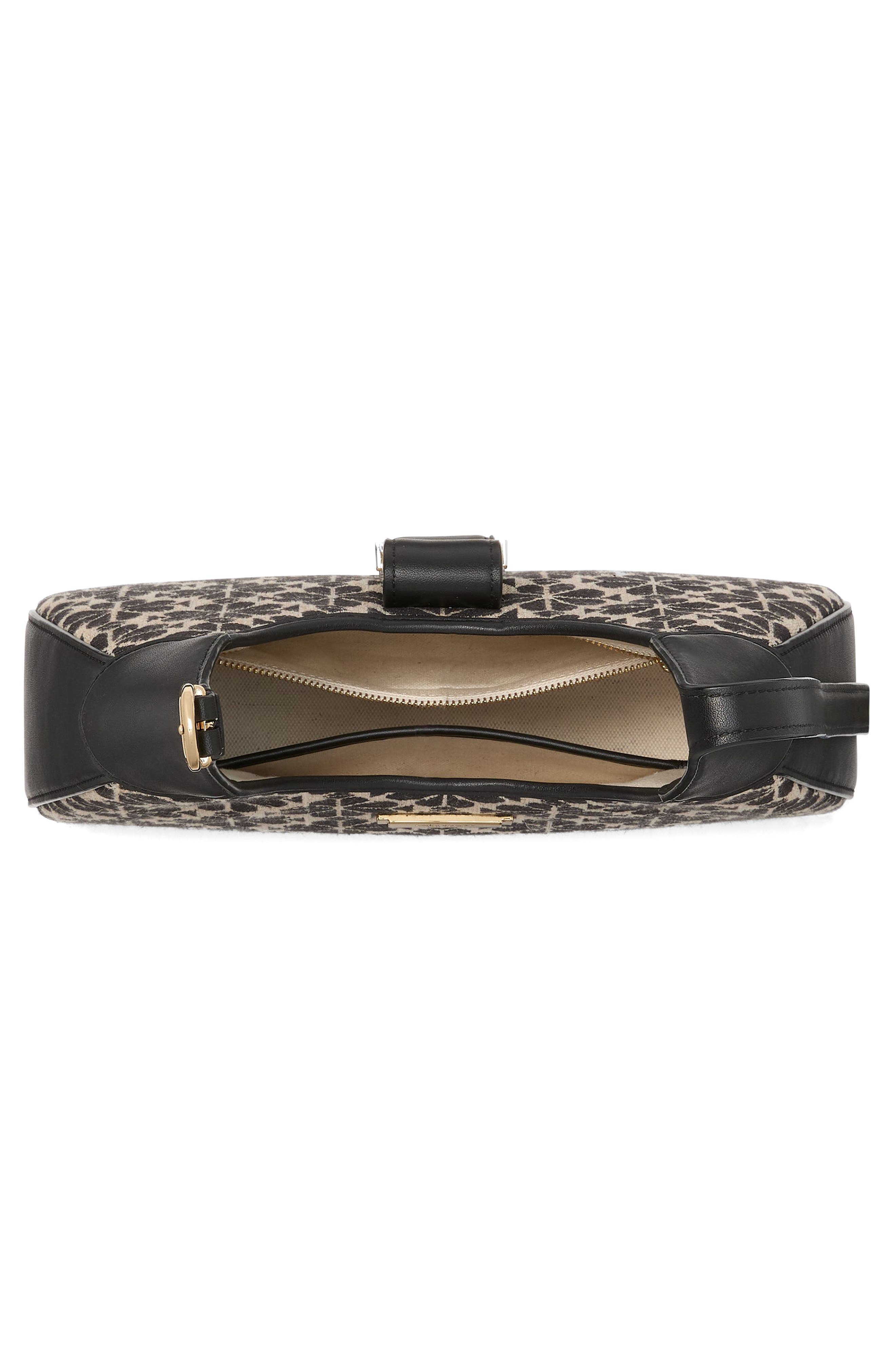 spade floral jacquard shoulder bag, Alternate, color, SAND MULTI