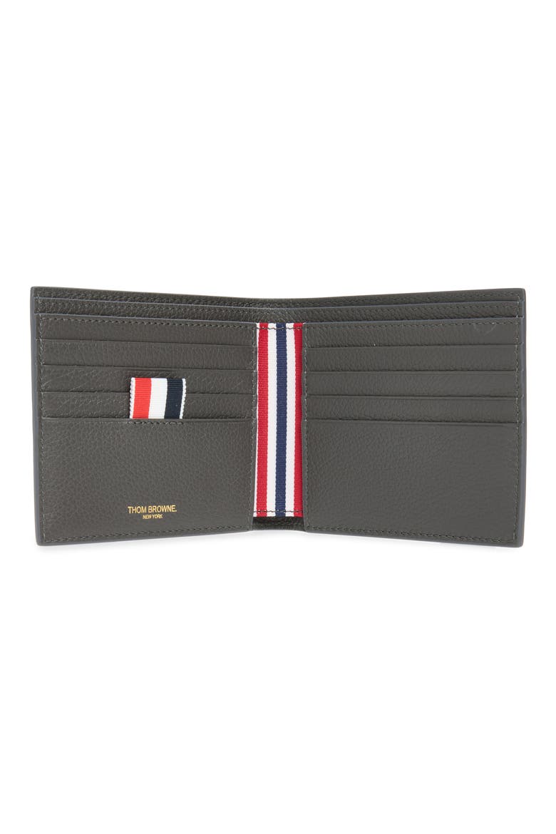 Pebbled Leather Bifold Wallet, Alternate, color, DARK GREY