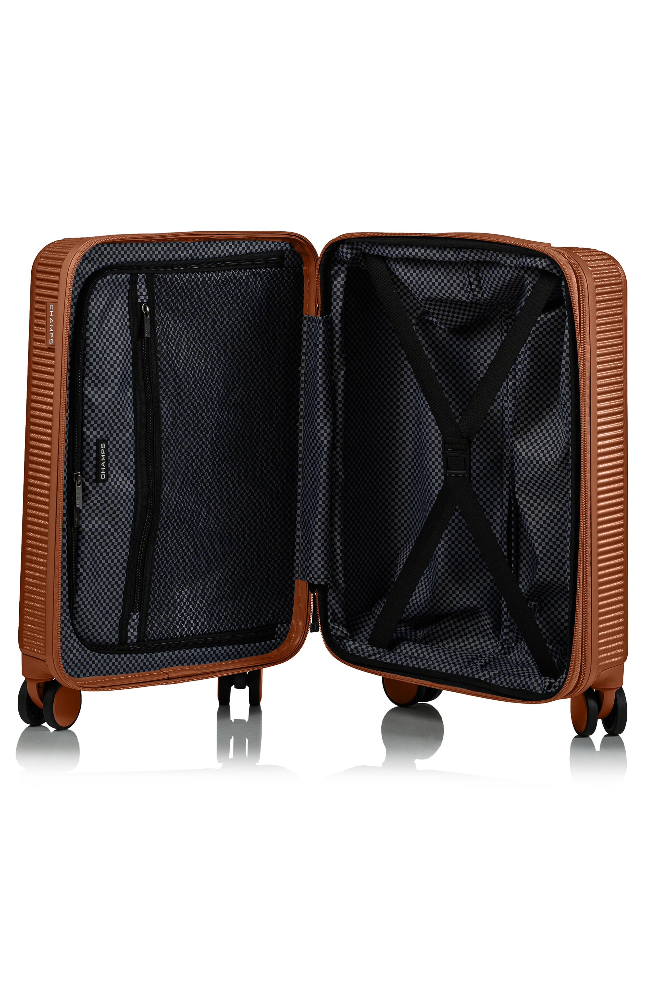 CHAMPS Iconic II Carry-On Hardside Suitcase, Alternate, color, Rose Gold