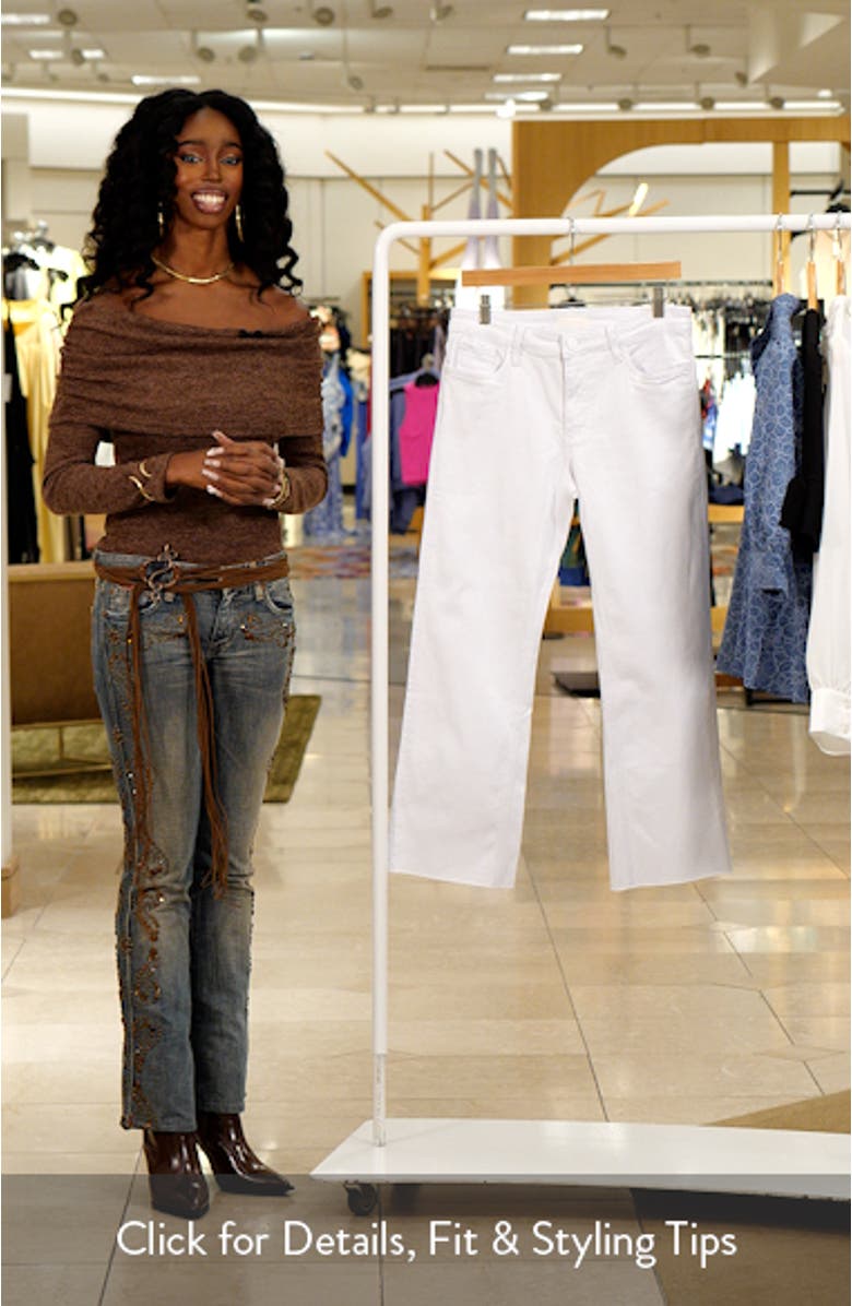 Kelsey High Waist Raw Hem Ankle Flare Leg Jeans, sales video thumbnail
