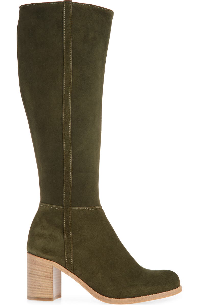 La Canadienne Promise Knee High Boot, Alternate, color, Khaki Suede