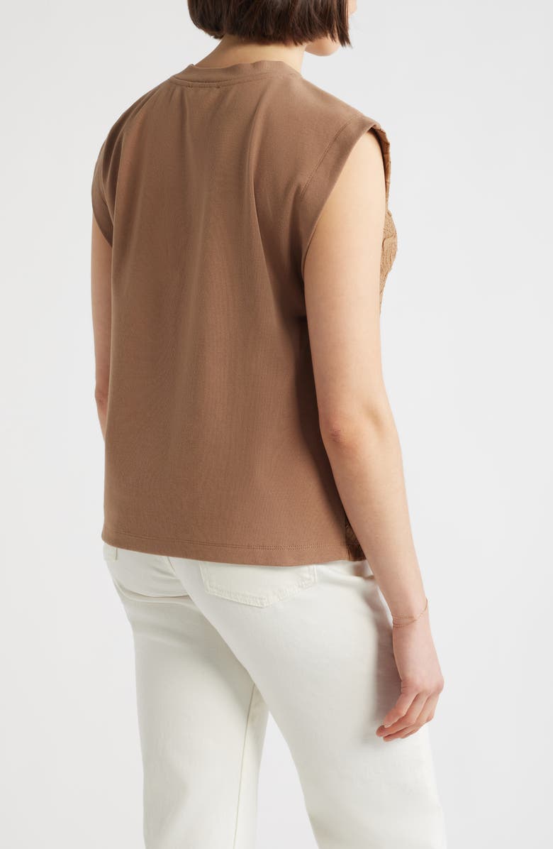 Wit & Wisdom Mixed Media Crinkle Jacquard Top, Alternate, color, 