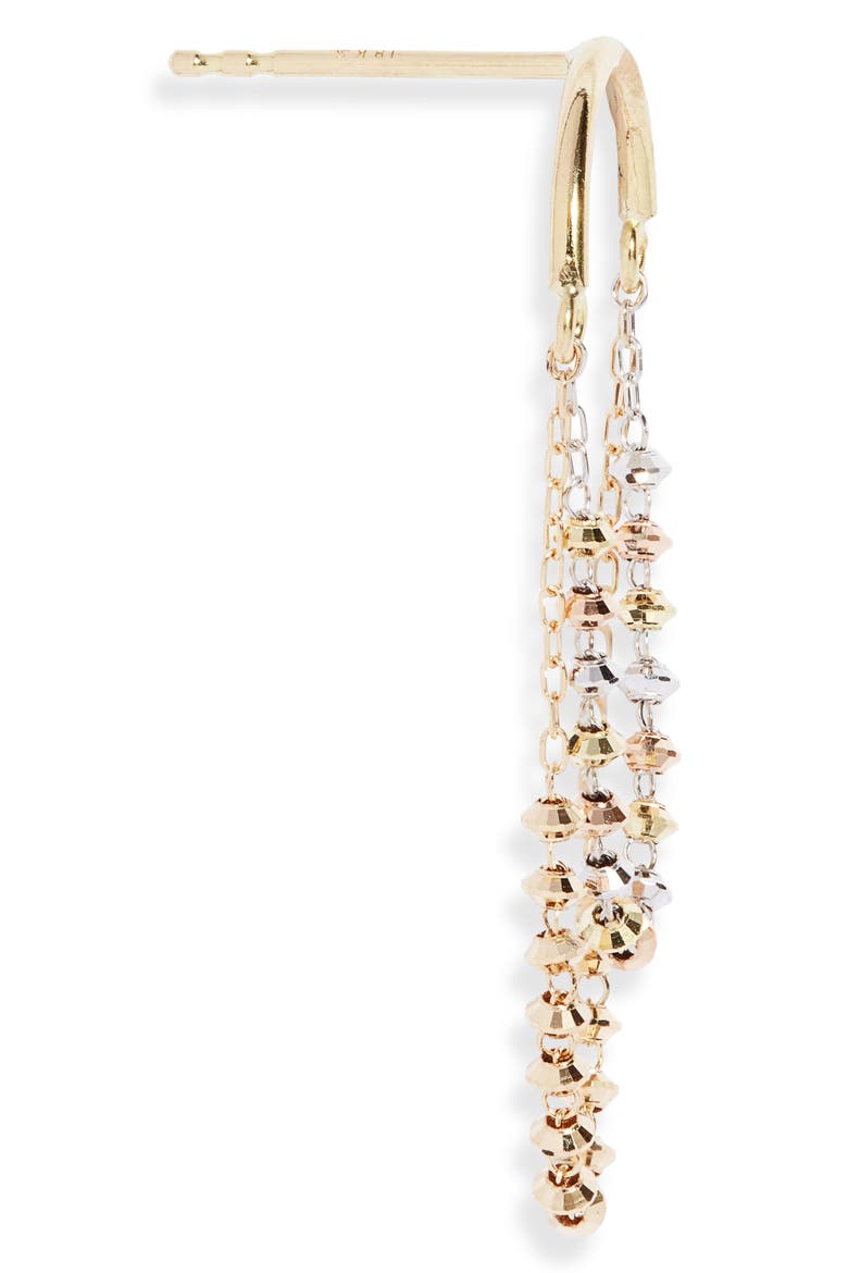 Crescent Drop Earrings, Alternate, color, 18KYG