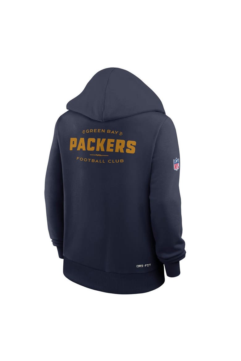 Women's Nike Navy Green Bay Packers The 1923 Classic Sideline Dri-FIT Pullover Hoodie, Alternate, color, Navy