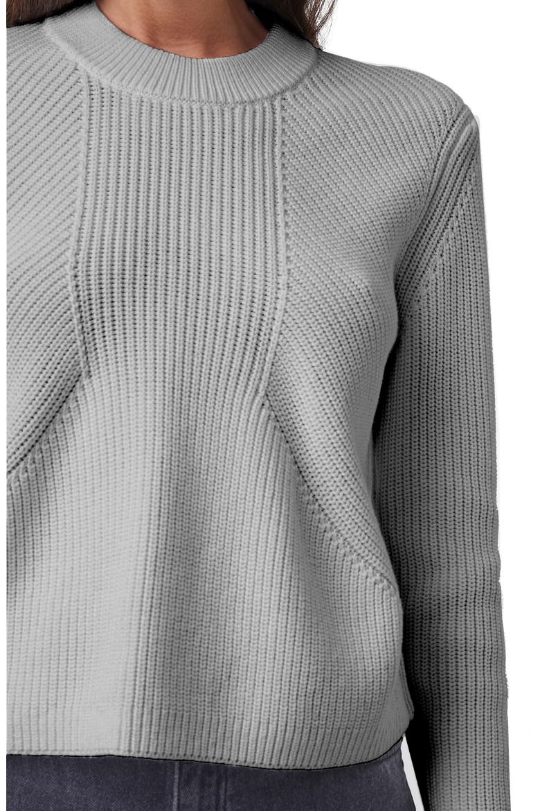 Nadia Mozart Cotton Crewneck Sweater, Alternate, color, DOVE GREY MELANGE