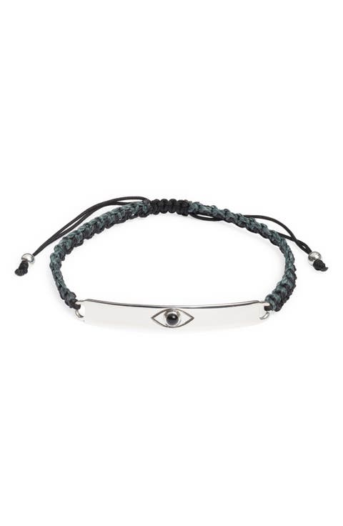 Men's Evil Eye Macramé Bracelet