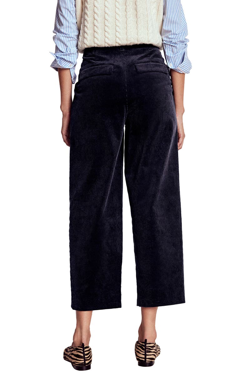 Boden Bloomsbury Corduroy Ankle Straight Leg Pants, Alternate, color, Navy