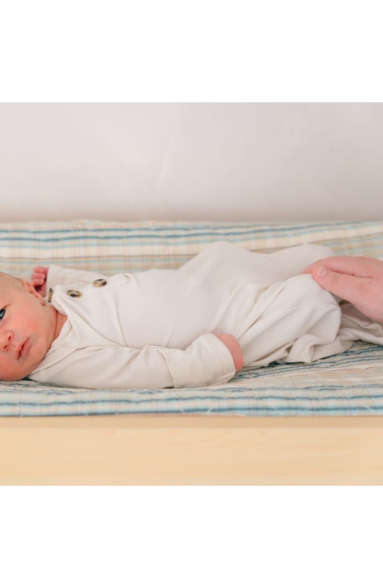 CRANE BABY Plaid Quilted Cotton Changing Pad Cover, Alternate, color, Beige