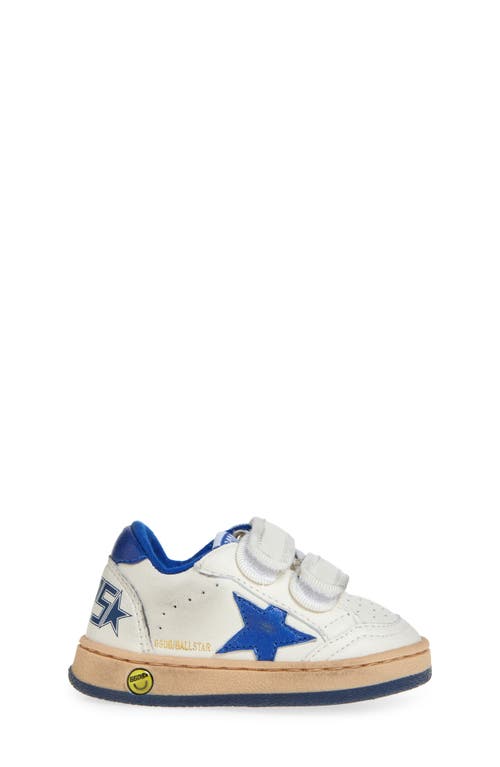 Golden Goose White June Sneakers For Kids With Star And Logo In White/blue