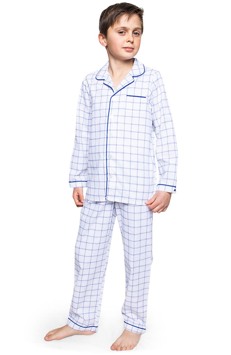 Petite Plume Kids' Nantucket Tattersall Two-Piece Pajamas, Alternate, color,