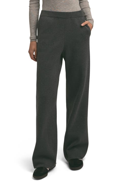 Fatigue Sisters Cotton & Cashmere Wide Leg Sweater Pants