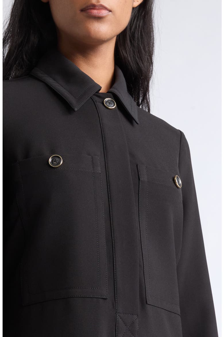 Pryce Long Sleeve Shirtdress, Alternate, color, BLACK