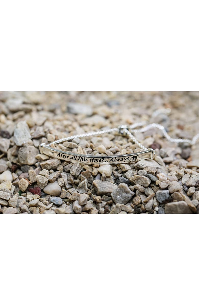 HARRY POTTER Snape's Silver Plated Love Always Bar Lariat Bracelet, 8.5", Alternate, color, 