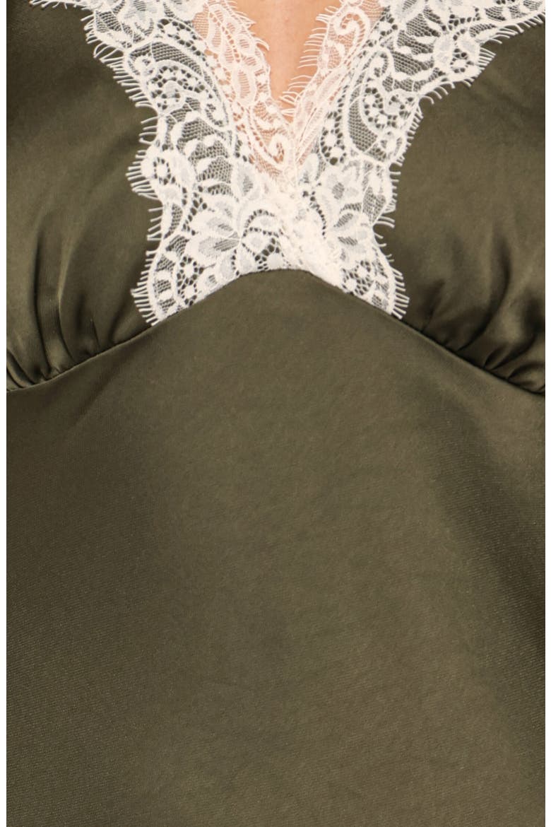 Elston Lace Trim Maxi Dress, Alternate, color, OLIVE