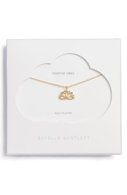 Estella Bartlett Lotus Leaf Pendant Necklace in Gold 