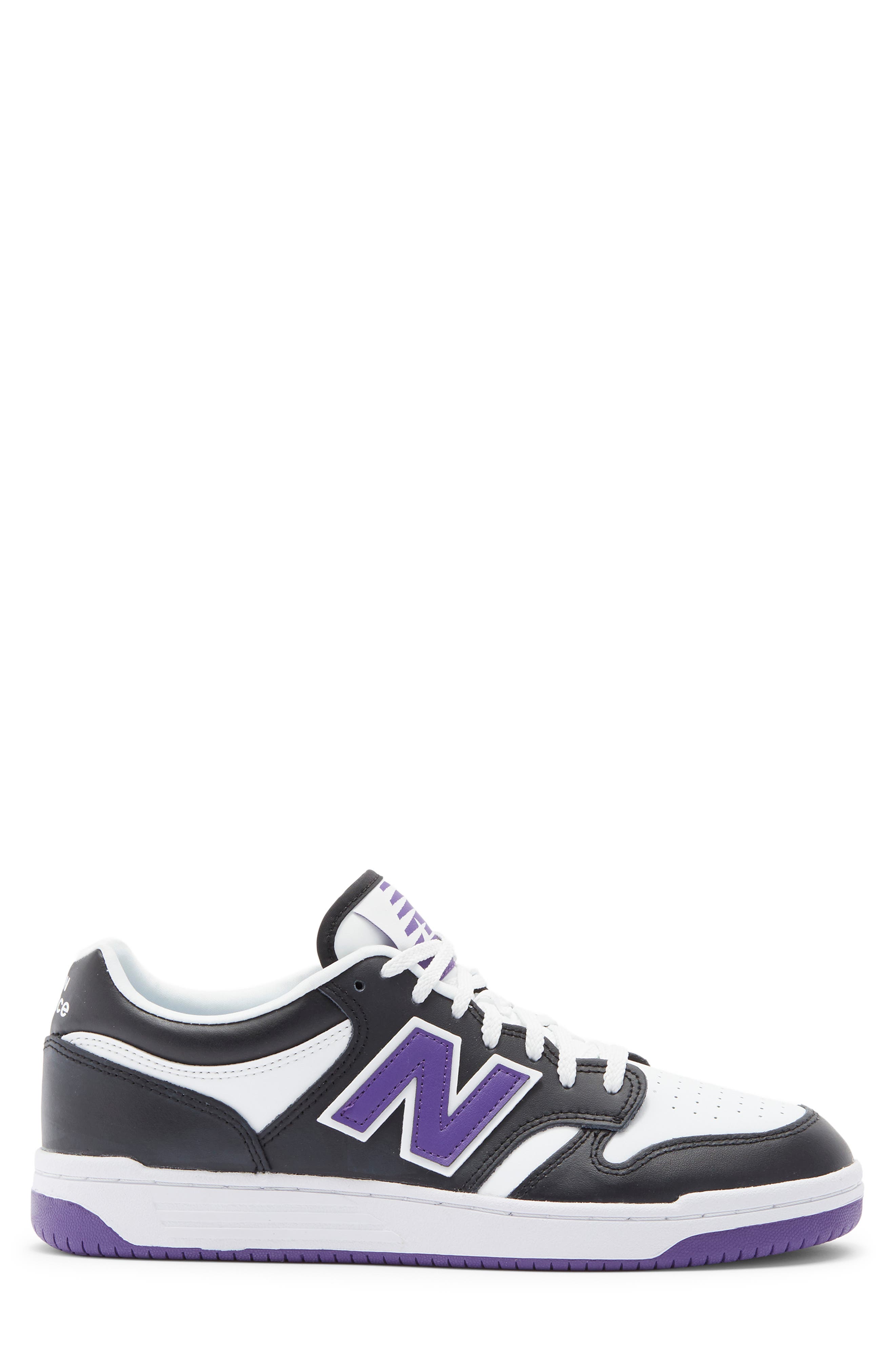 New Balance 480 Basketball Sneaker, Alternate, color, Black/ White