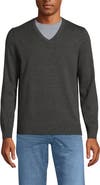 Lands' End Fine Gauge Cotton V Neck Sweater