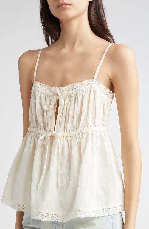 Ulla Johnson Quinn Ruffled Square Neck Top In Pristine In White