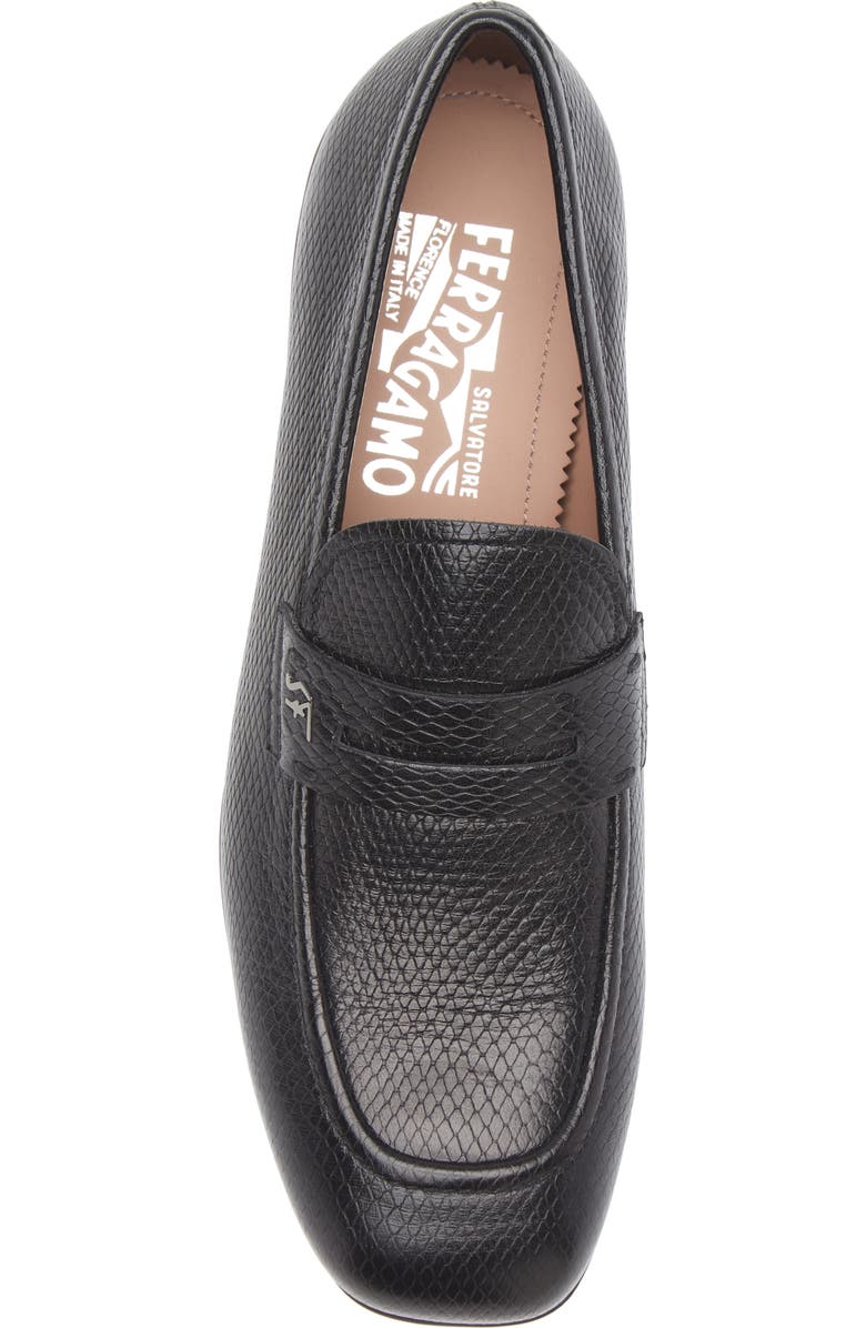 FERRAGAMO Snake Embossed Penny Loafer, Alternate, color,