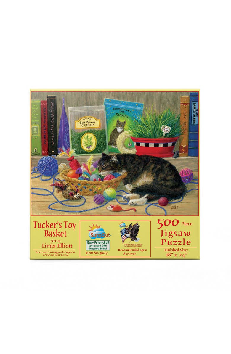 Sunsout Tucker's Toy Basket 500 piece Jigsaw Puzzle for Adults, Alternate, color, Multicolor